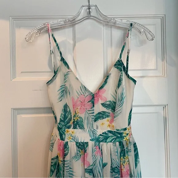 NWOT Pink Lily It’s Love At First Sight Ivory Floral Maxi Dress - Picture 4 of 6